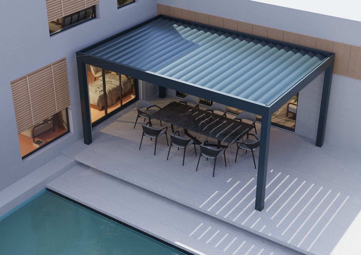 Outdoor Furniture Gazebo - Affordable Backyard Rectangular Aluminum Alloy Pavilion