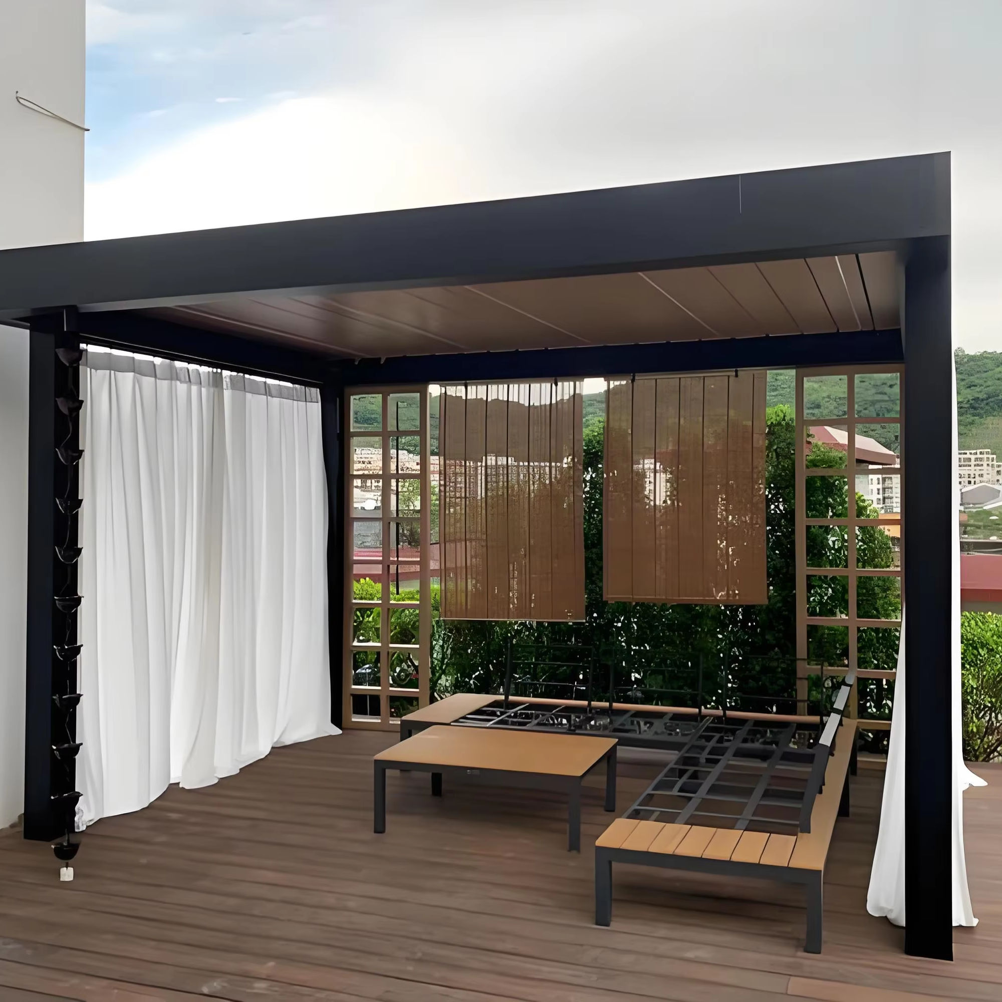 Luxurious Powder Coated Anti R - Outdoor Furniture Gazebo review and price