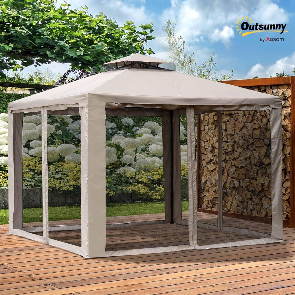 9.6' x 9.6' Patio Gazebo, Outd - Outdoor Furniture Gazebo review and price