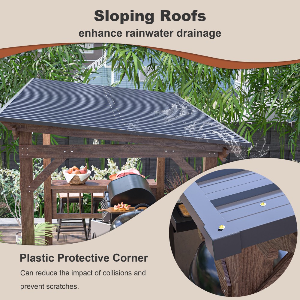 ！@13' X 6.5' Modern Wooden Per - Outdoor Furniture Gazebo review and price